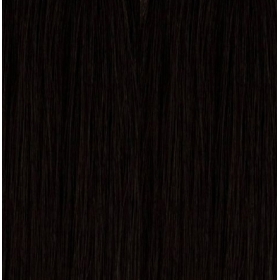 18" Deluxe Double Wefted Clip In Human Hair Extensions #1 Jet Black